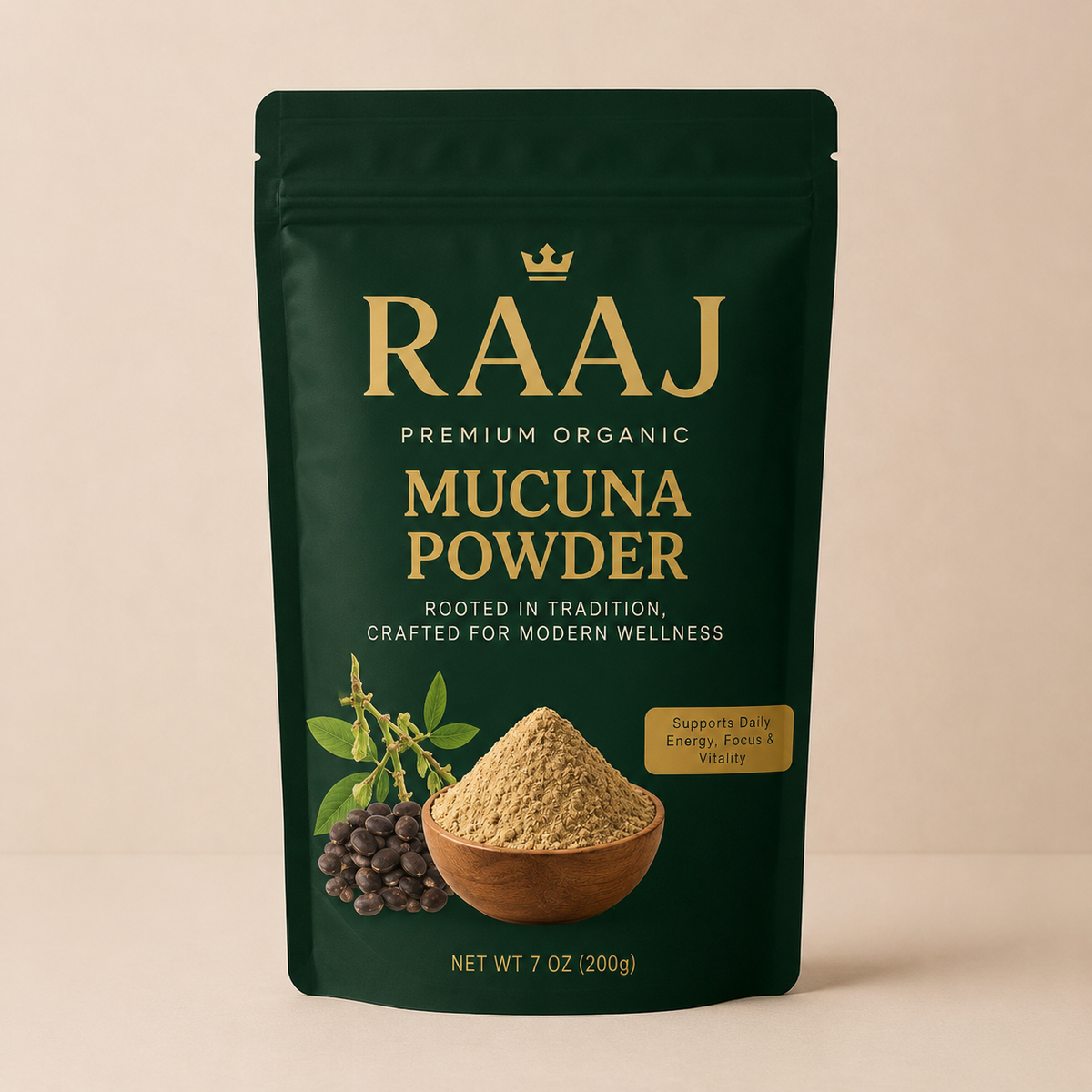 RAAJ Organic Mucuna Powder - 200g