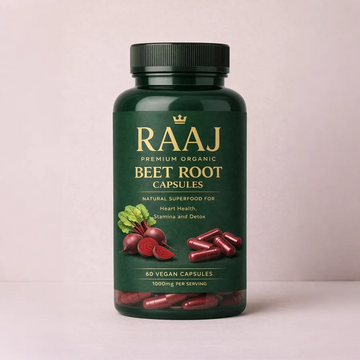 RAAJ Premium Organic Beet Root Capsules – 60 Vegan Capsules