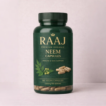 RAAJ Premium Organic Neem Capsules – 60 Vegan Capsules