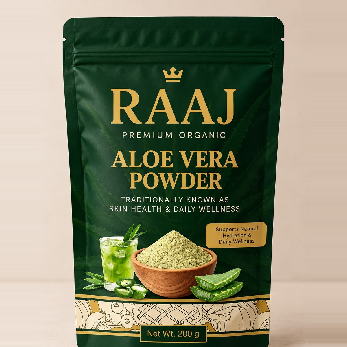 RAAJ Organic Aloe Vera Powder - 200g