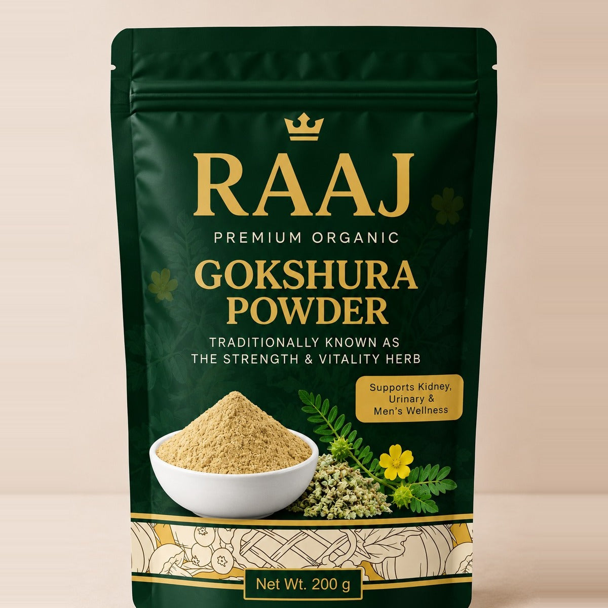 RAAJ Organic Gokshura Powder - 200g
